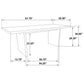 Decker 7-piece 82-inch Rectangular Dining Set Black