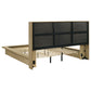 Hendricks Eastern King Bookcase Headboard Platform Bed Light Oak