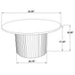 Hamlyn Round Fluted Occasional Cocktail Coffee Table Black