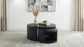 Sweeney 2-piece Round Wood Occasional Nesting Table Set Black