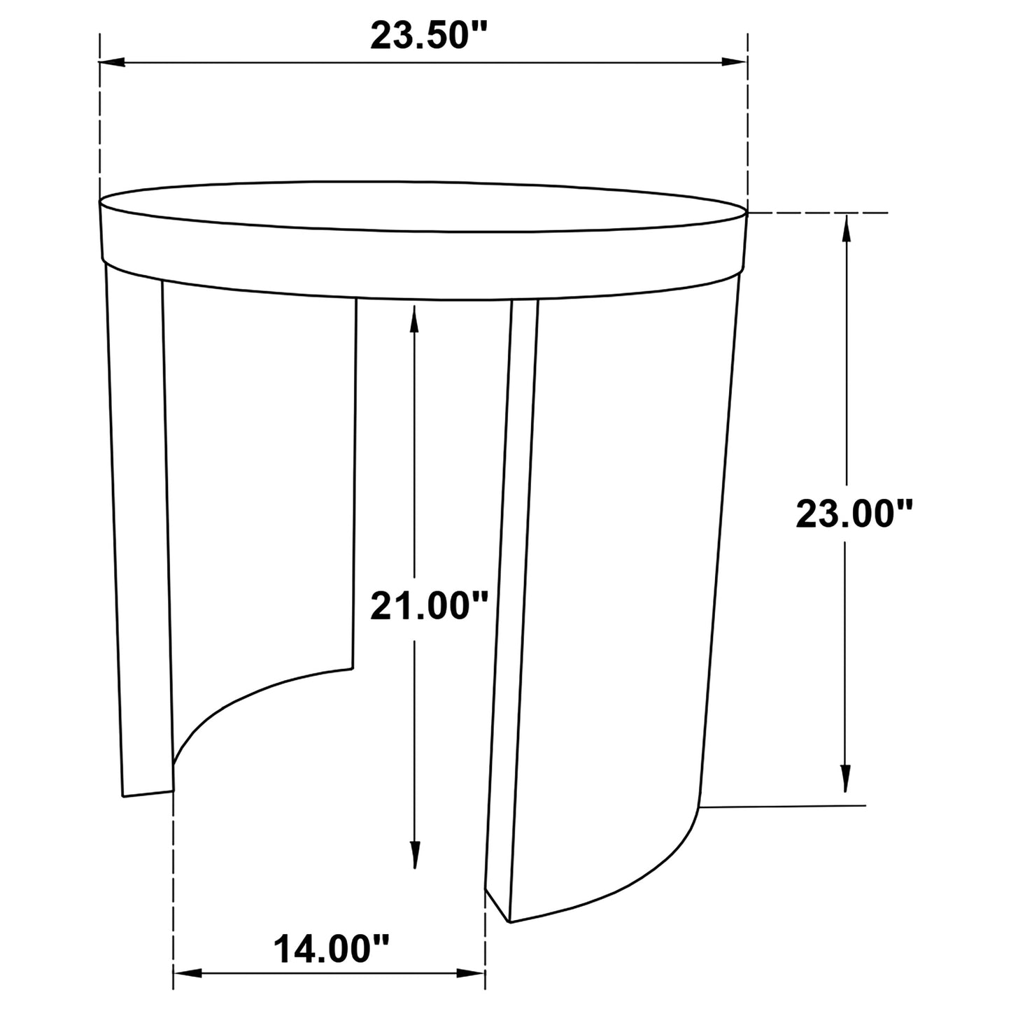 Sweeney 24-inch Round Wood Occasional Side End Table Black