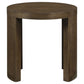 Sweeney 24-inch Round Wood Occasional Side End Table Dark Walnut