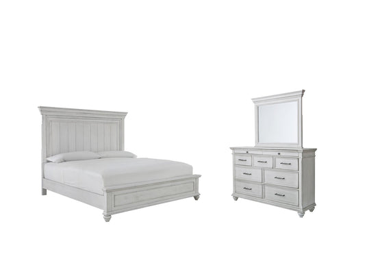 Kanwyn Queen Panel Bed, Dresser and Mirror