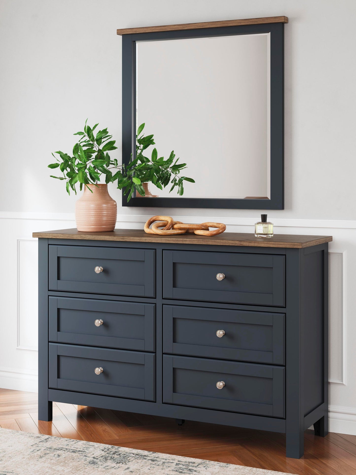 Landocken Queen Panel Headboard, Dresser and Mirror