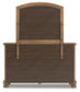Feddinger California King Storage Sleigh Bed with Mirrored Dresser and Nightstand
