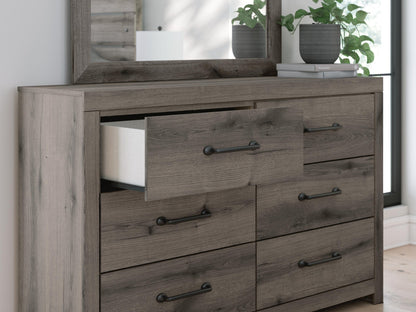 Urbanoore Twin Panel Bed with Storage, Dresser and Mirror