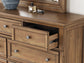 Feddinger Queen Panel Bed with Mirrored Dresser