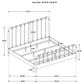 Rocco All Wood Water Pipe Open Frame Eastern King Bed Dark Bronze