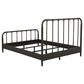 Rocco All Wood Water Pipe Open Frame Queen Bed Dark Bronze