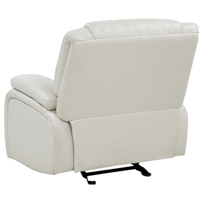 Camila Upholstered Glider Recliner Chair White