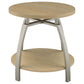 Dacre 2-piece Round Coffee and End Table Set Greige