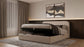 Anders Upholstered Eastern King Storage Lift Platform Bed Beige