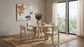Strouse 47-inch Round Wood Dining Room Table Natural Oak