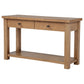 Beasley 2-Drawer Wood Console Table Golden Oak