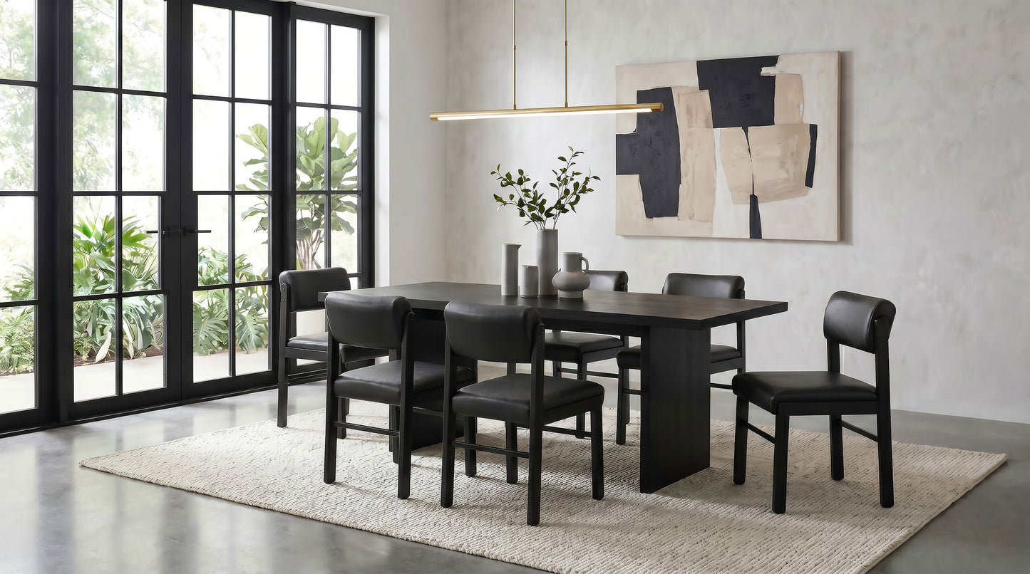 Kehoe Upholstered Dining Side Chair Black (Set of 2)