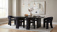 Carlow Upholstered Dining Arm Chair Black (Set of 2)