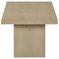 Decker 47-Inch Rectangular Cocktail Coffee Table Natural Oak