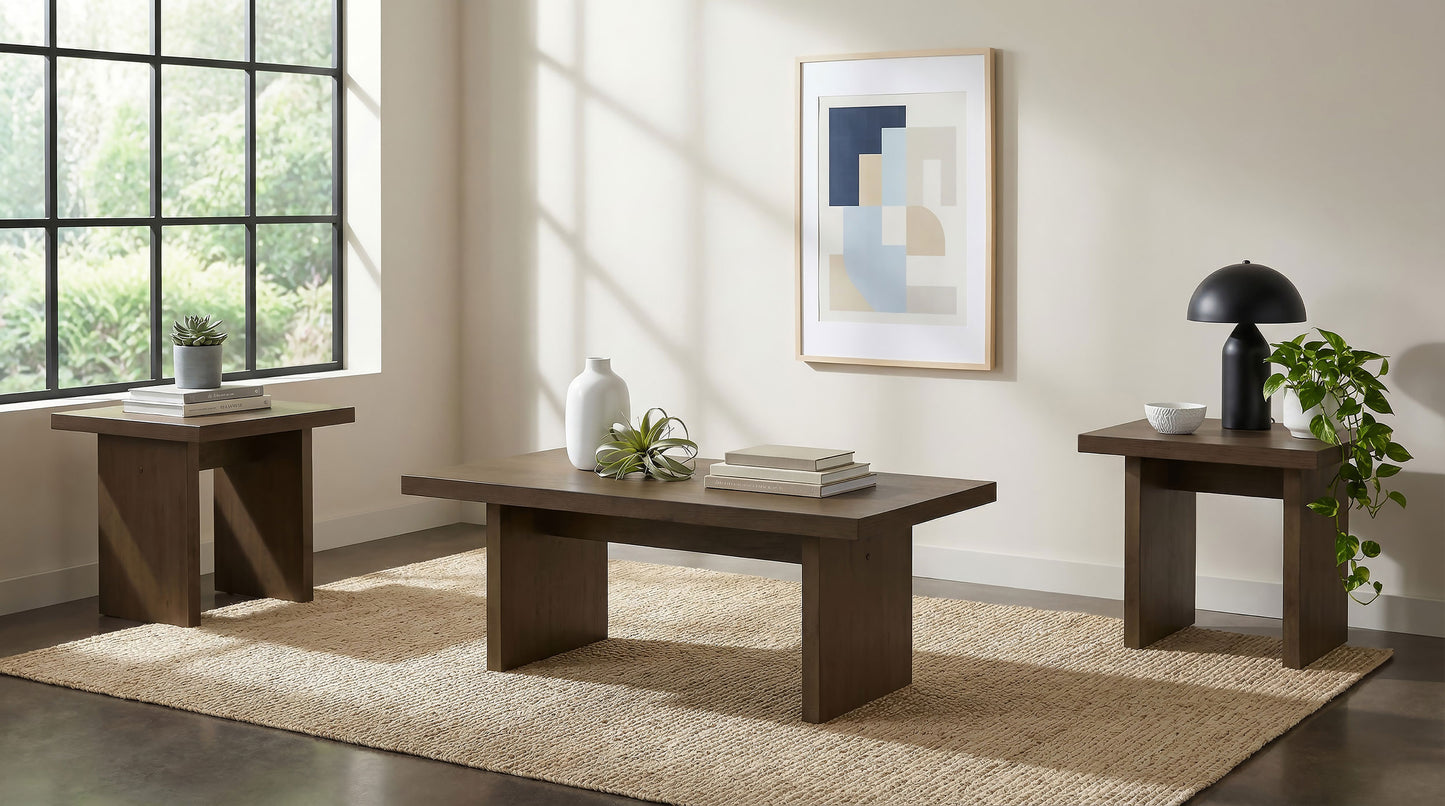 Decker Square Occasional Side End Table Walnut