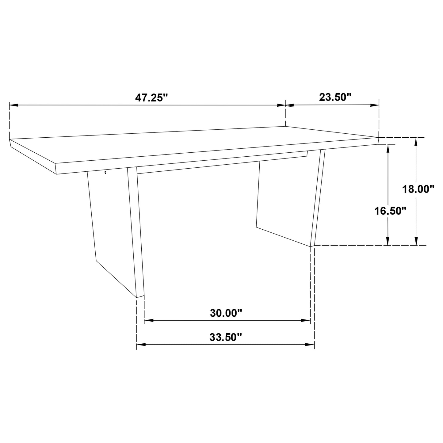 Decker 47-Inch Rectangular Cocktail Coffee Table Walnut