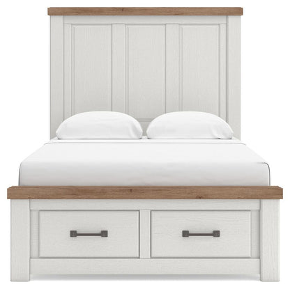 Savonport Full Panel Storage Bed. Dresser, Mirror and Nightstand
