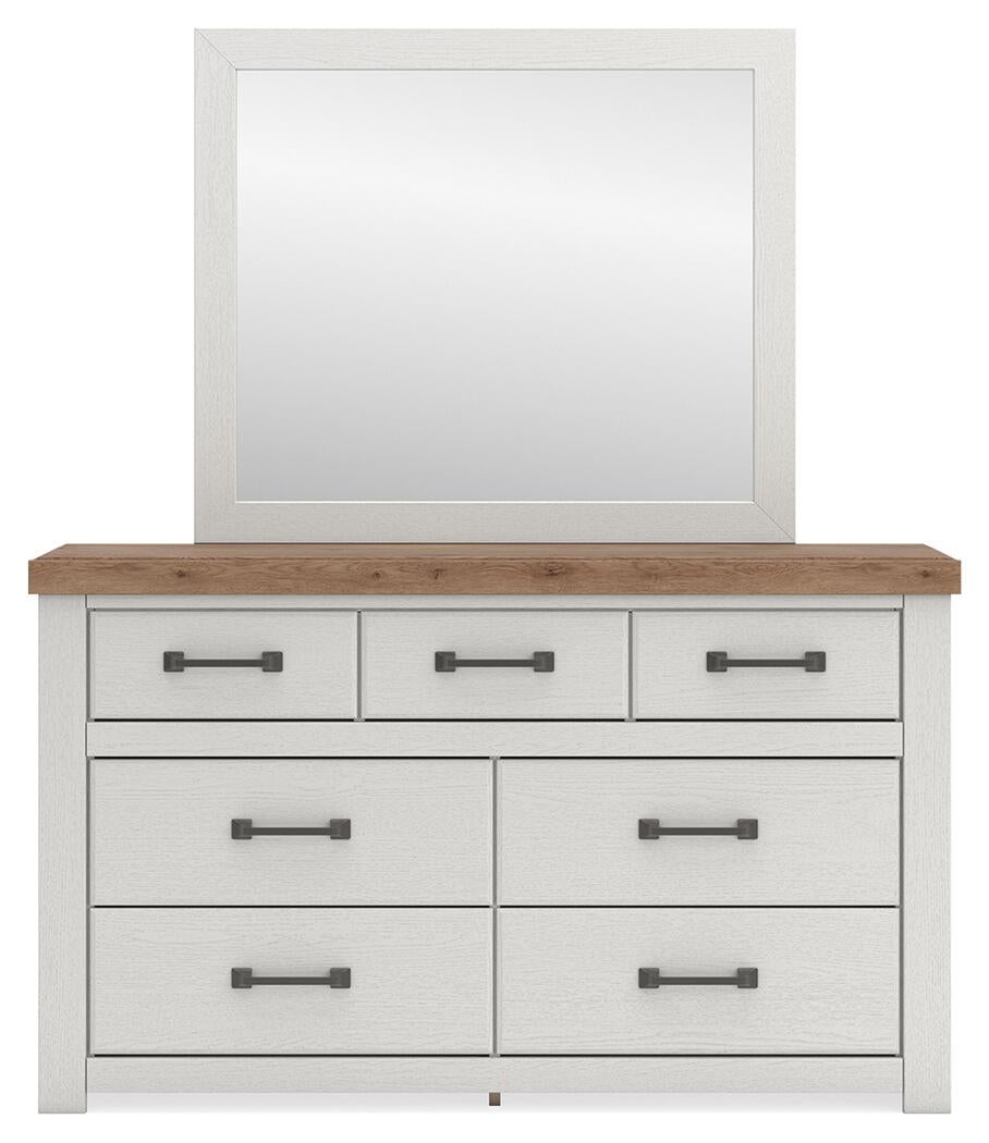 Savonport Twin Panel Storage Bed, Dresser and Mirror