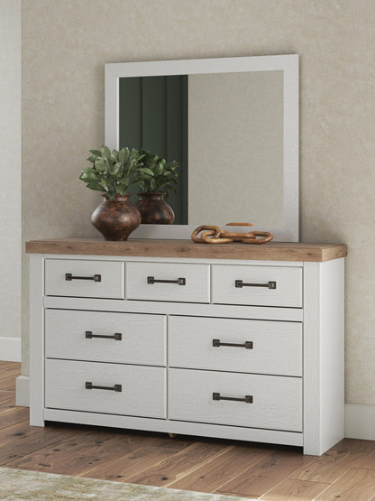 Savonport Queen Panel Storage Bed, Dresser and Mirror