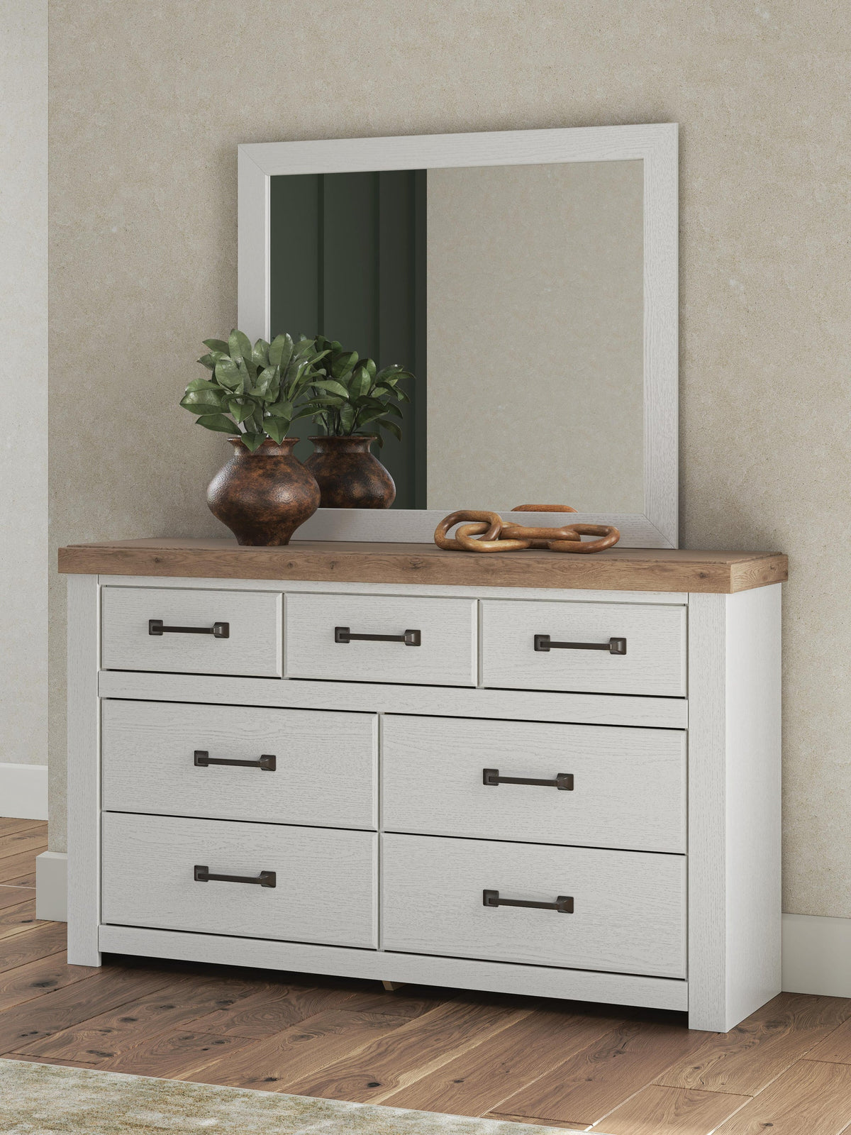 Savonport Queen Panel Storage Bed. Dresser, Mirror and Nightstand