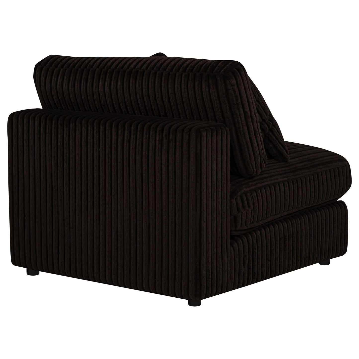Blaine Upholstered Armless Chair Chocolate
