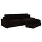 Blaine Upholstered Reversible Chaise Sectional Sofa Chocolate