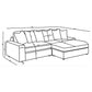Blaine Upholstered Reversible Chaise Sectional Sofa Chocolate