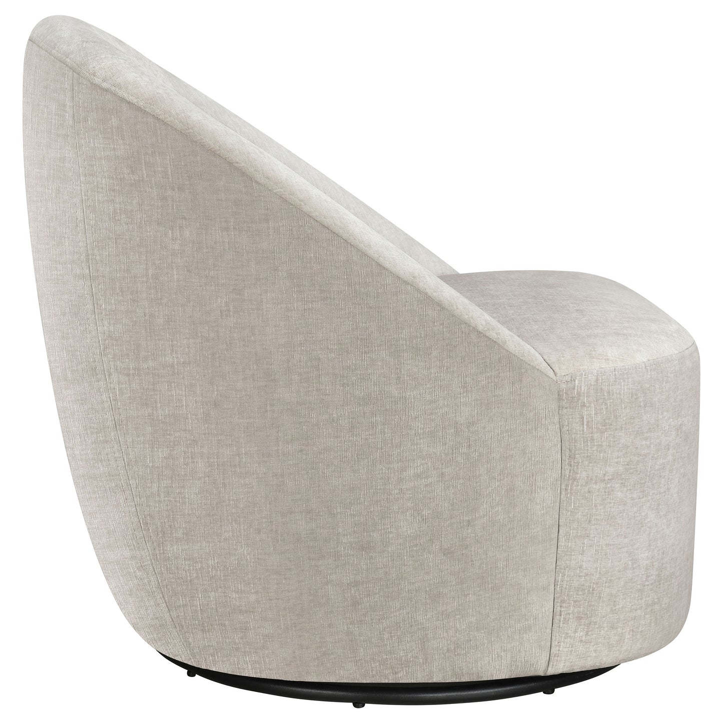 Leon Chenille Upholstered Swivel Accent Chair Beige