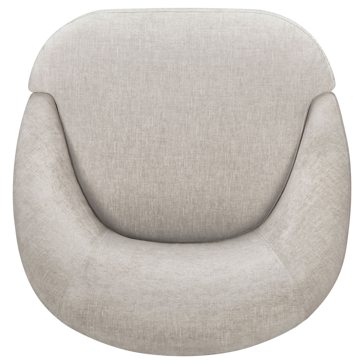 Leon Chenille Upholstered Swivel Accent Chair Greige