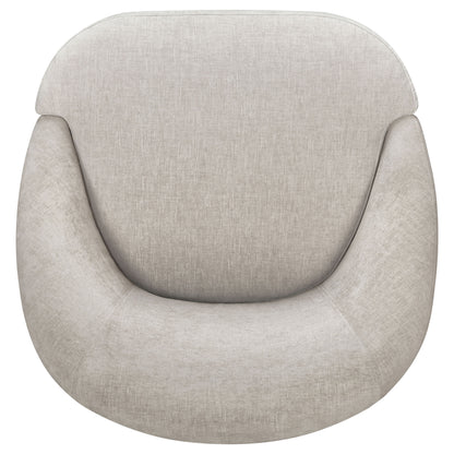 Leon Chenille Upholstered Swivel Accent Chair Greige