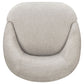 Leon Chenille Upholstered Swivel Accent Chair Beige