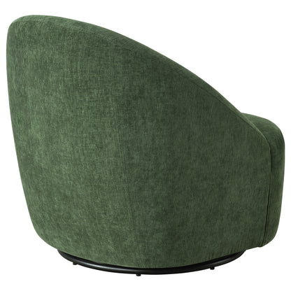 Leon Chenille Upholstered Swivel Accent Chair Green