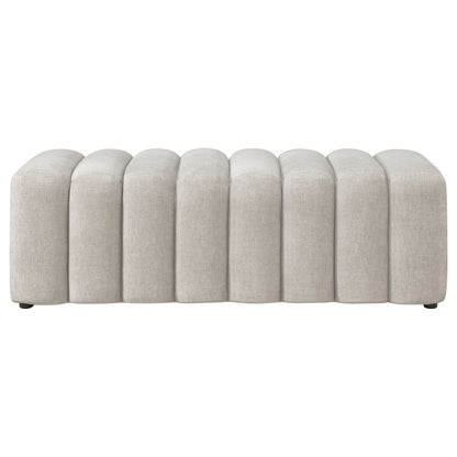 Summer Upholstered Channel Accent Bench Greige