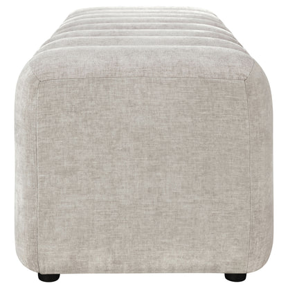 Summer Upholstered Channel Accent Bench Greige