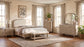 Lucaire California King Upholstered Panel Bed Sandstone