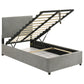 Reeves Upholstered Twin Lift-Top Storage Platform Bed Grey