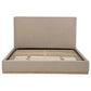 Knox Eastern King Fabric Upholstered Platform Bed Khaki
