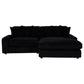 Blaine Upholstered Reversible Chaise Sectional Sofa Black