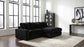 Blaine Upholstered Reversible Chaise Sectional Sofa Black