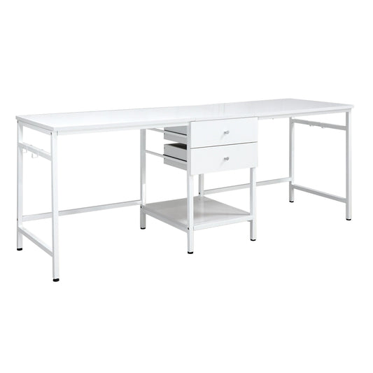 Bowers Writing Desk in White High Gloss