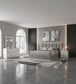 Viana 4-Piece Eastern King Platform Bedroom Set Grey and White High Gloss