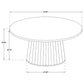 Galindo 5-piece 52-inch Round Dining Set Light Grey and Walnut