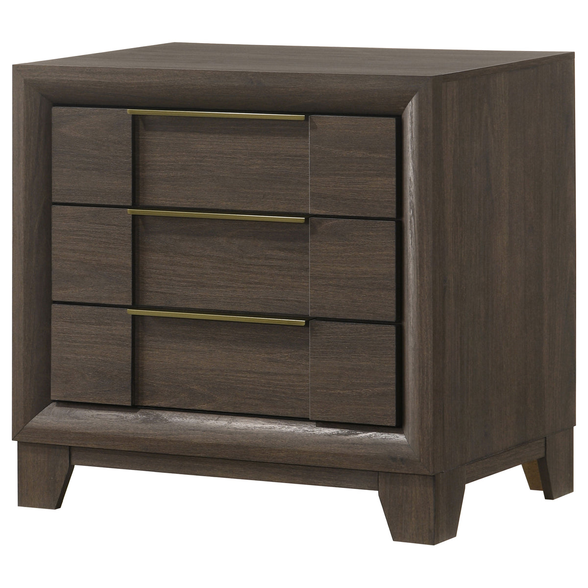 Farre 3-drawer Nightstand Bedside Table Dark Brown