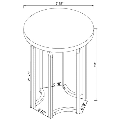 Barcelo Round Faux Marble Top Metal Side Table Grey
