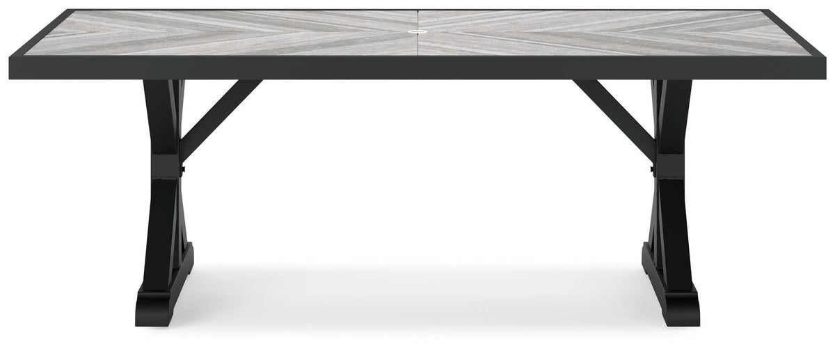 Beachcroft RECT Dining Table w/UMB OPT