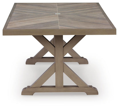 Laguna Heights RECT Dining Table w/UMB OPT