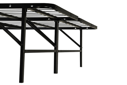 Kramer Eastern King Folding Metal Platform Bed Frame Black